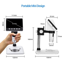 ميكروسكوب ديجتال بشاشه تكبير  1000ضعف مع كاميرا 2 ميجا للتصوير وتسجيل الفديو 